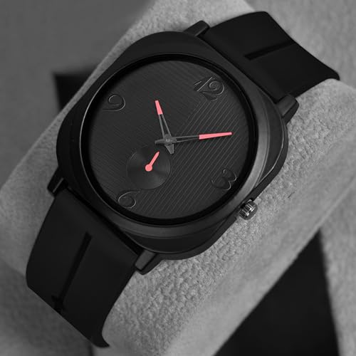 Acnos Unisex Analog Watch with Softest Silicone Strap Pink Needle Colors Quartz Movement Chronograph Style for Men & Boys - Image 3