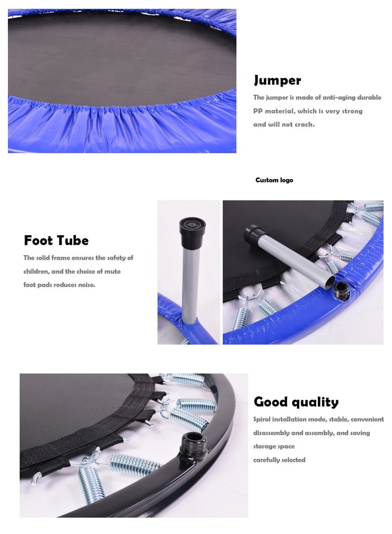 Generic 60" Indoor/Outdoor Round Trampoline Jumping Exercise With Safety Pad  - Image 3