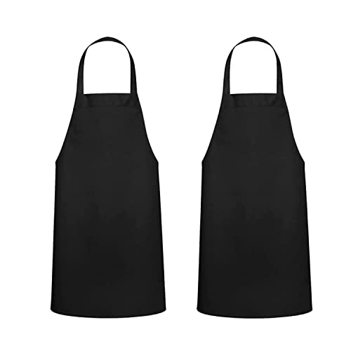 KBNBJ Apron for restaurants| Apron for Housewife | Chef Apron for Kitchen | Water Resistance Apron |Unisex Apron with Adjustable Strap and Two Pockets (Pack of 2) - Image 1