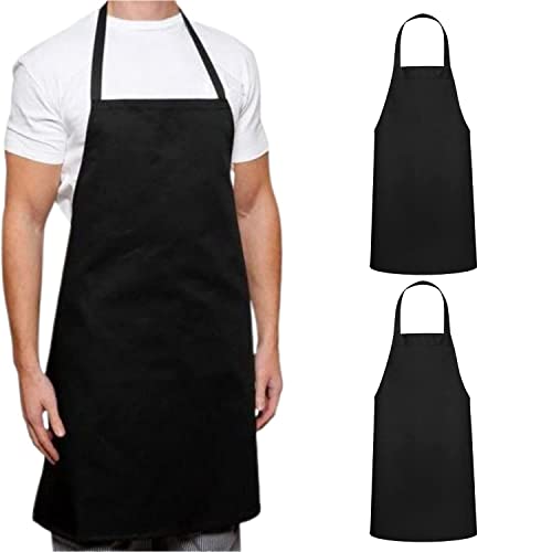 KBNBJ Apron for restaurants| Apron for Housewife | Chef Apron for Kitchen | Water Resistance Apron |Unisex Apron with Adjustable Strap and Two Pockets (Pack of 2) - Image 2