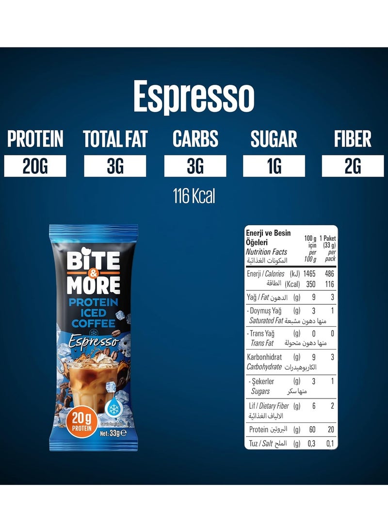 BITE AND MORE Protein Iced Coffee - Espresso - (10 pack)  - Image 3