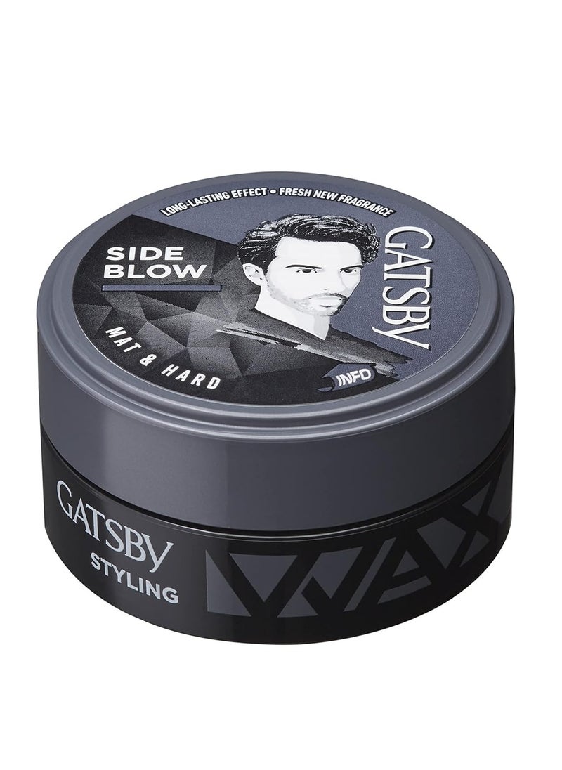 GATSBY Gatsby Hair Styling Wax - Mat & Hard, For Side Blow Style, Mat Finish, Strong Hold, High Volume, Non Sticky, Easy Wash Off, Anytime Re-Stylable Hair Wax, 75gm  - Image 2