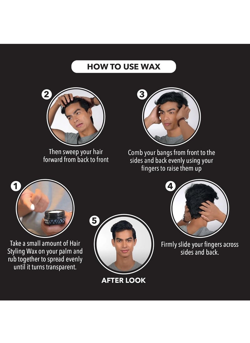 GATSBY Gatsby Hair Styling Wax - Mat & Hard, For Side Blow Style, Mat Finish, Strong Hold, High Volume, Non Sticky, Easy Wash Off, Anytime Re-Stylable Hair Wax, 75gm  - Image 3