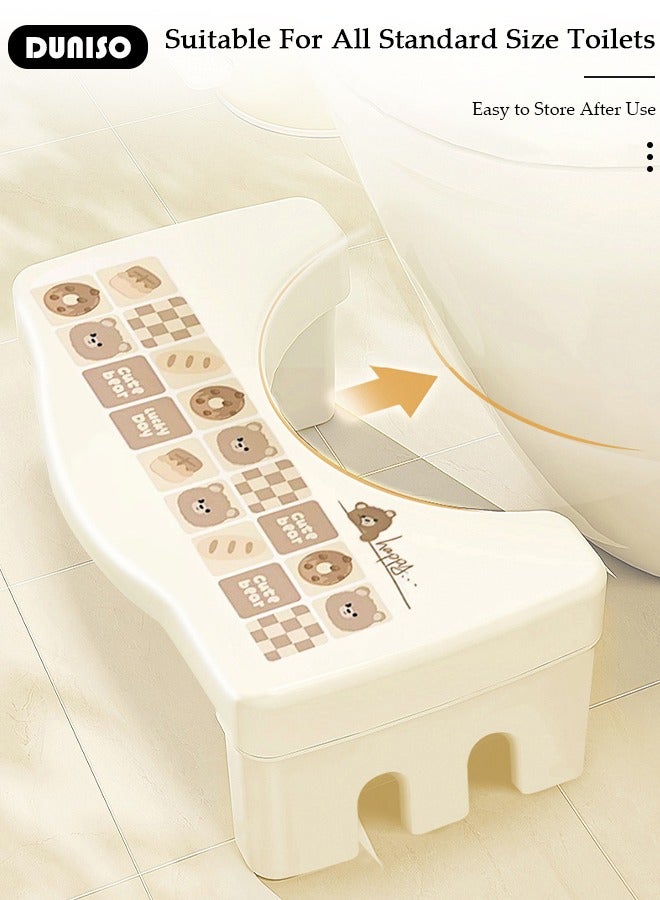 DUNISO Toilet Foot Rest, Non-Slip Toilet Stool for Bathroom, Portable Foot Stool, Multifunctional Foot Rest, Pooping Stool, Potty Squatty Stool for Adults, Stable Foot Assistance Step Stool - Image 4