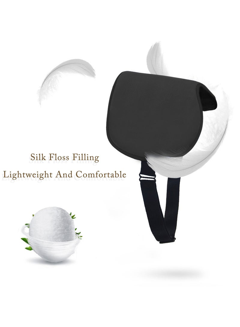 Gerenic Adjustable Comfort Blindfold Eye Patch, for Sleeping, Lounging and Traveling,Black  - Image 4
