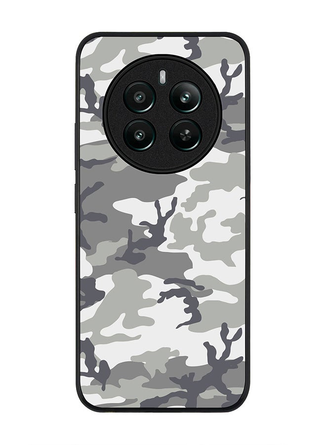 Stylizedd Rugged Black edge case for Realme 12 Plus 5G / Realme 12 4G, Slim fit Soft Case Flexible Anti Drop TPU Gel Thin Cover -  Artic Camo - Image 1
