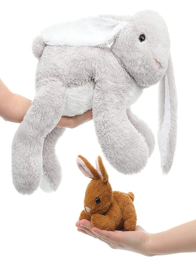 BENINY 4 Pcs Bunny Stuffed Animal - Large Stuffed Rabbit Plush Toys for Kids - Cuddly Mommy Bunny Surprise with 3 Small Bunnies - Image 4