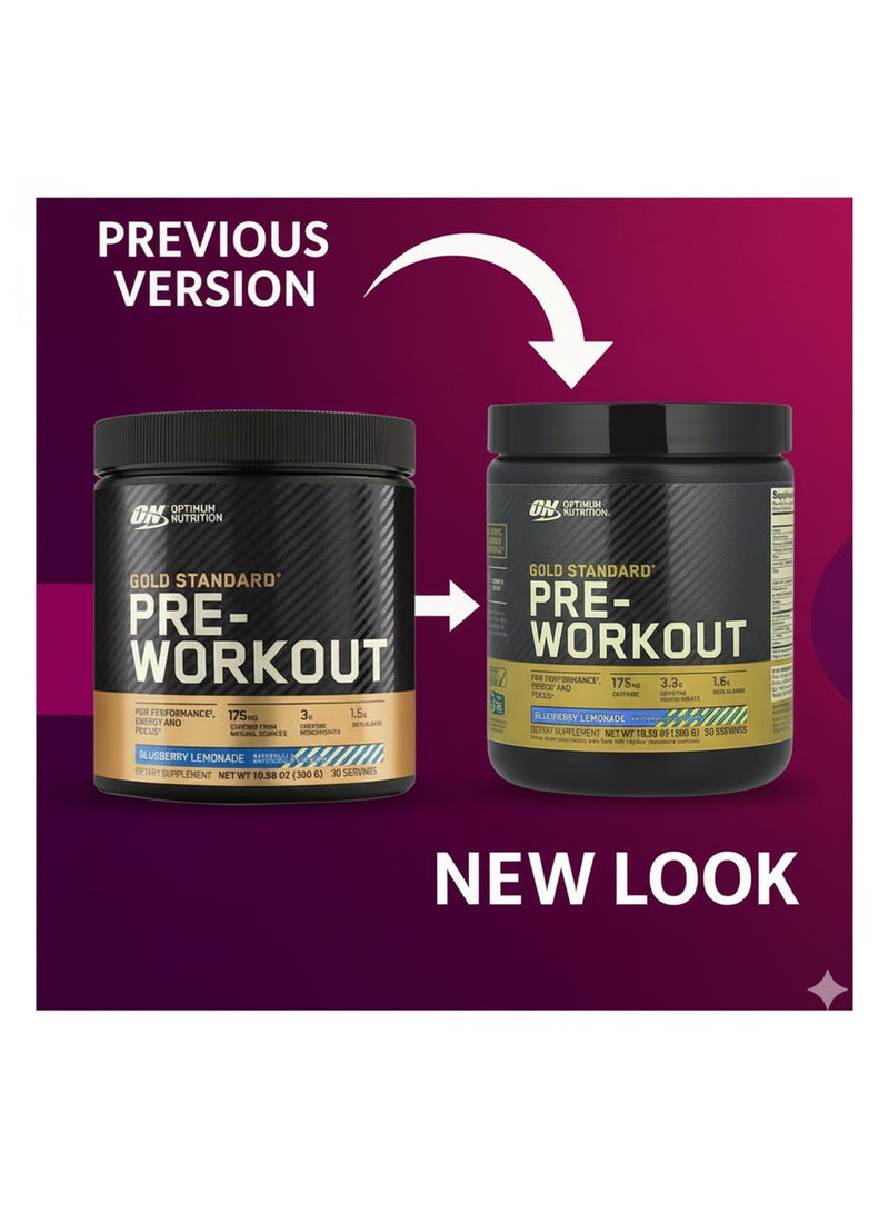 Optimum Nutrition Gold Standard Pre-Workout Dietary Supplement - Blueberry Lemonade - Image 1