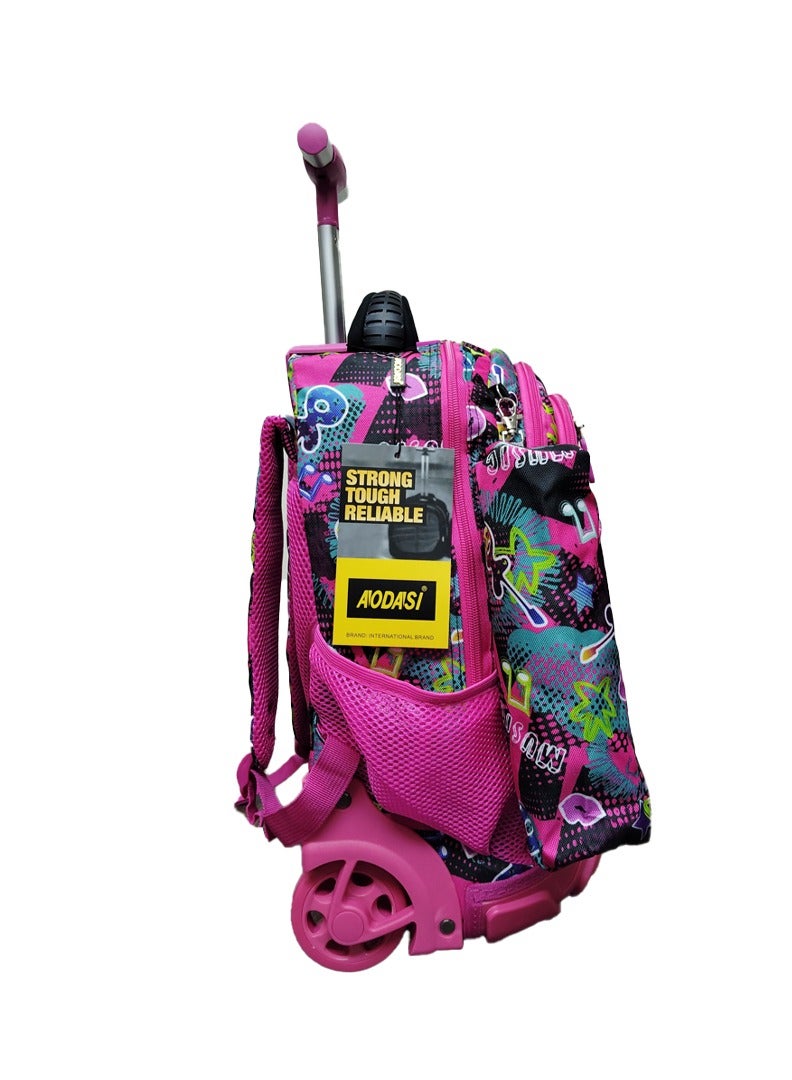 AODASI Trolley School Bag, School Bags for Girls and boys Trolley Bag for Kids Travel Bag Trolley Luggage backpack multi useful , 16 inch - Image 3
