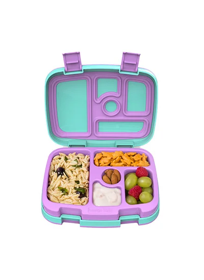 Bentgo Kids Prints Leak Proof 5 Compartment Bento Style Kids Lunch Box - Ideal Portion Sizes For Ages 3 To 7, Bpa Free, Dishwasher Safe, Food - Safe Materials (Mermaid Scales)