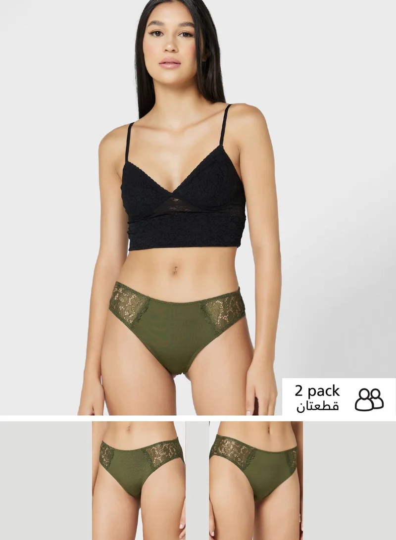 ONLY 2 Pack High Leg Brief