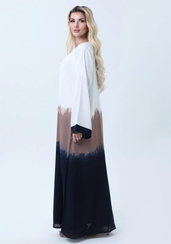 MSquare Fashion CEY Lightweight Triple Shade Abaya with Sheila