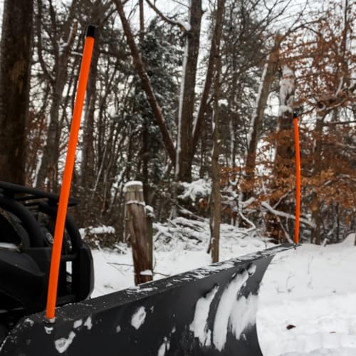 Black Boar Camco Black Boar ATV/UTV Snow Plow Marker Kit | Features a High Visible Florescent Orange Color & Designed with High-Density Polyethylene with Flexible Vinyl End Caps | 18-Inches (66029) - Image 4