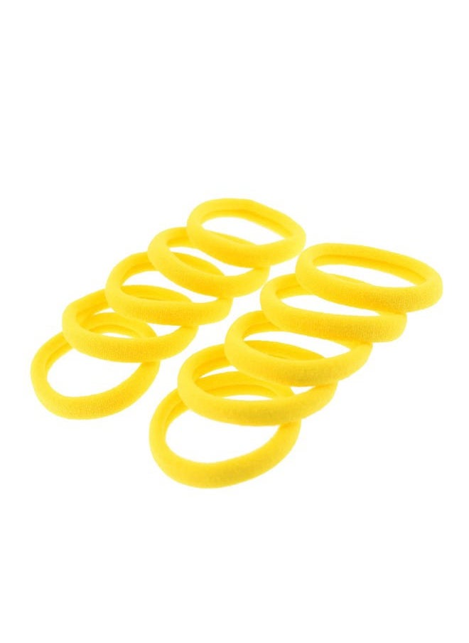 PIDOUDOU - 100 Pack Seamless Hair Ties for Women Girls Ponytail Holders for Thick Hair (yellow) - Image 1
