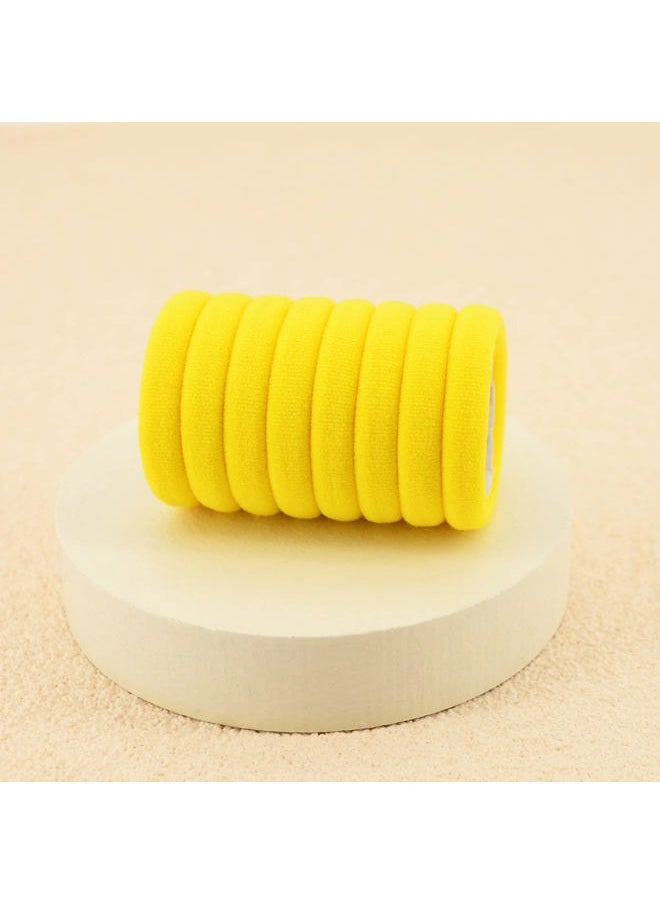 PIDOUDOU - 100 Pack Seamless Hair Ties for Women Girls Ponytail Holders for Thick Hair (yellow) - Image 1