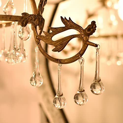 Indian-Shelf IndianShelf 20 Clear Glass Christmas Ornaments for Tree- Teardrop Ornaments- Chandelier Crystals Replacement Drops- Christmas Decorations- Icicles Raindrop Decorative Hanging Ornaments Centerpieces - Image 5