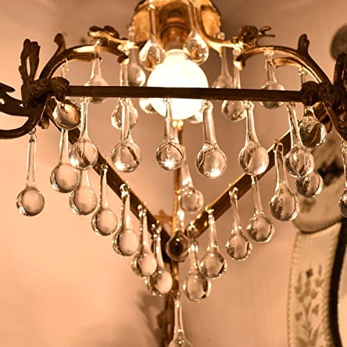 Indian-Shelf IndianShelf 20 Clear Glass Christmas Ornaments for Tree- Teardrop Ornaments- Chandelier Crystals Replacement Drops- Christmas Decorations- Icicles Raindrop Decorative Hanging Ornaments Centerpieces - Image 4