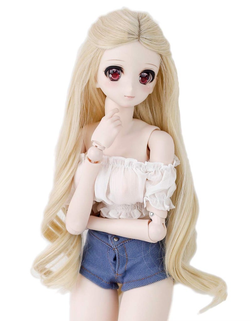 Linfairy Wigs Only 8-9 inch 1/3 BJD Wig Doll Hair SD DZ DD DOD Wig (Blonde Wave) - Image 1