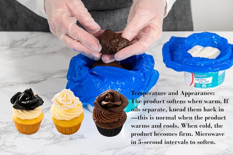 Bakerpan Bright White Modeling Chocolate - 1 Pound - Sculpt Cakes, Model Figurines, and Create Cake Toppers (Made in USA) - Image 2