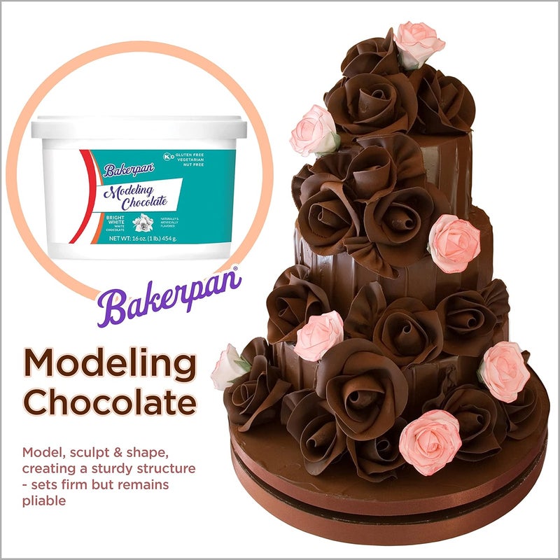 Bakerpan Bright White Modeling Chocolate - 1 Pound - Sculpt Cakes, Model Figurines, and Create Cake Toppers (Made in USA) - Image 4