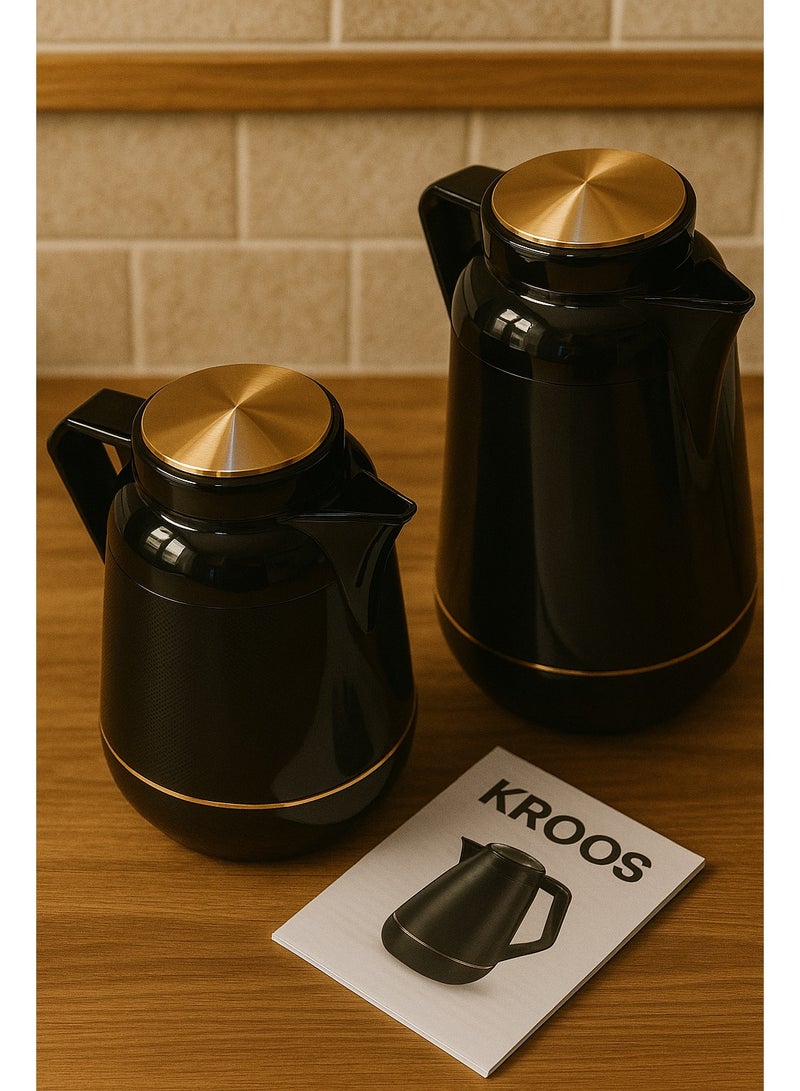KROOS 1.5L Tea & Coffee Thermos Set from Home Master Elegant Design with Double Thermal Insulation keep Hot & Cold Retention for Long time  - Image 1