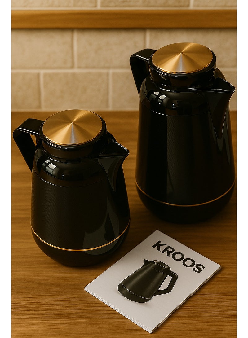 KROOS 1.5L Tea & Coffee Thermos Set from Home Master Elegant Design with Double Thermal Insulation keep Hot & Cold Retention for Long time  - Image 3