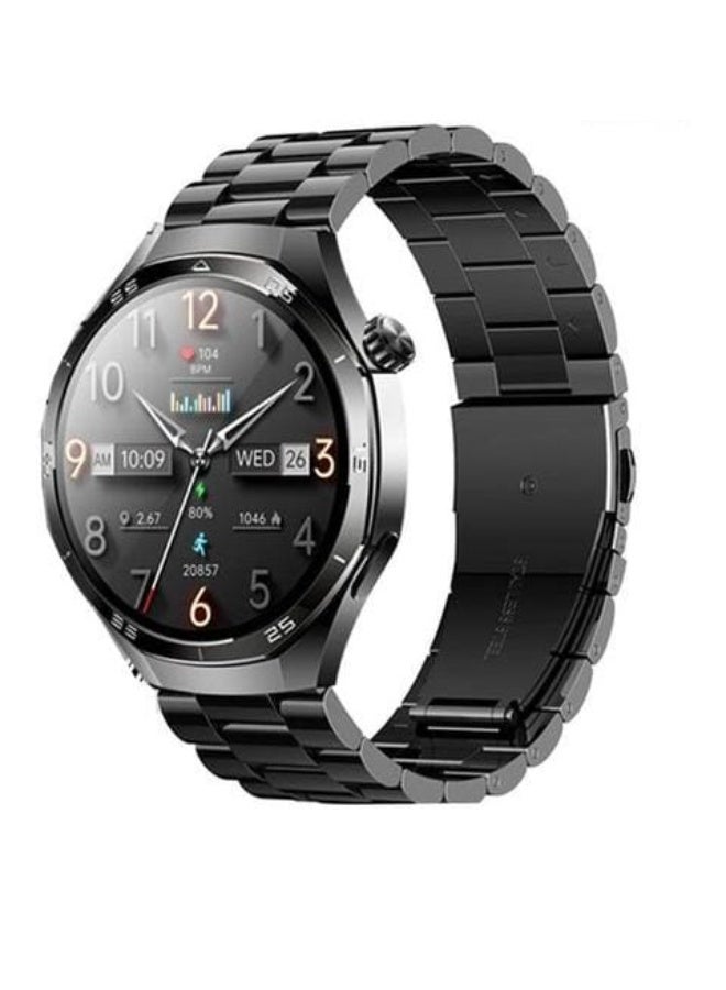 ساعة WISME X31 MAX الذكية متعددة الوظائف مزودة بمراقب معدل ضربات القلب، وعداد الخطوات، وتصميم معدني دائري