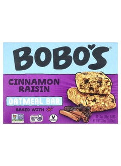 Bobo's Oat Bars Bobo's Oat Bars, Oatmeal Bar, Cinnamon Raisin , 12 Bars, 3 oz (85 g) Each  - Image 1