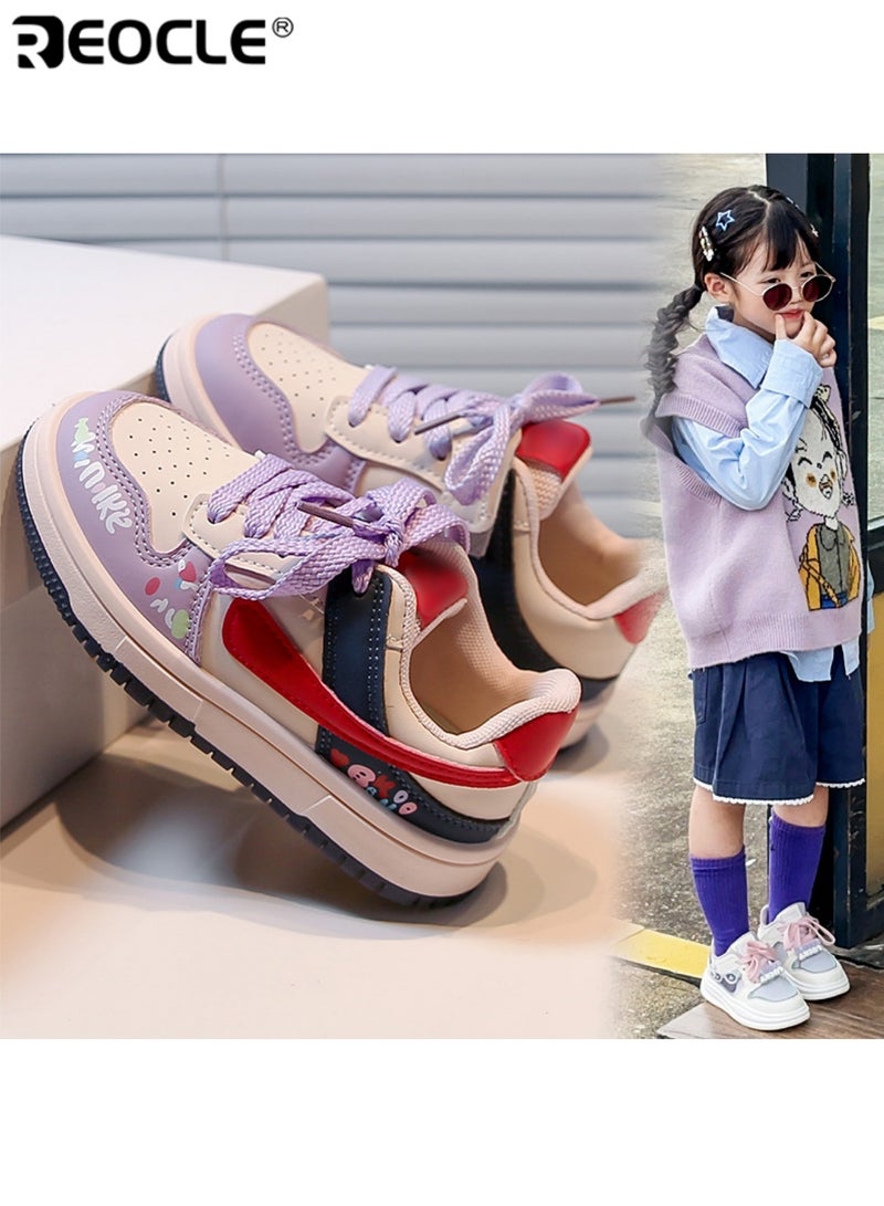 ريوكل حذاء رياضي أنيق منخفض الرقبة برباط للأطفال مع طباعة مخططة مثالي للعب اليومي والنزهات - Image 2