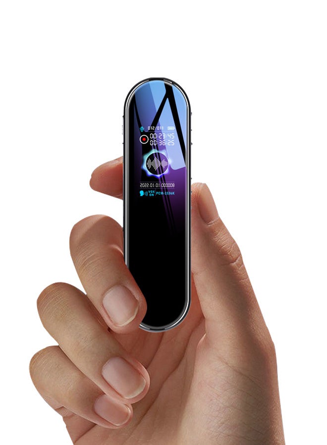 Portable 128GB Digital Voice Recorder with Voice Activation, Playback, Password Protection, Timed Recording, 1536Kbps Rechargeable MP3 Player - Ideal for Lectures and Meetings - Image 1