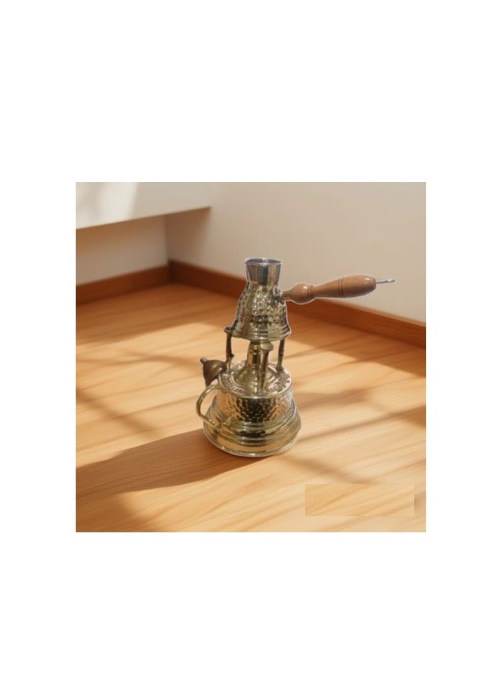 Kanka Turkish Coffee set,2 Pieces Of Pure Copper Stove, Coffee Pot Embossed Round Tra,BIG SIZE - Image 3