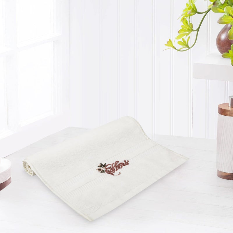 LUSH & BEYOND Lush and Beyond, 500 GSM Hand Towel Set of 1| 100% Cotton |Ultra Soft, Absorbent & Quick Dry Towel for Gym, Pool, Travel, Spa and Yoga, Size 26X14 inches (White.) - Image 1