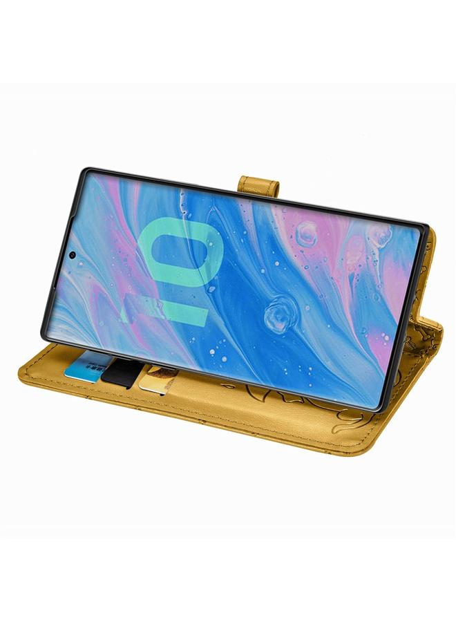 اس-توب جراب لهاتف Galaxy Note 10، جراب جلدي أفقي منقوش عليه قطة وكلب لطيف مع حامل / فتحة بطاقة / محفظة / حبل - Image 4