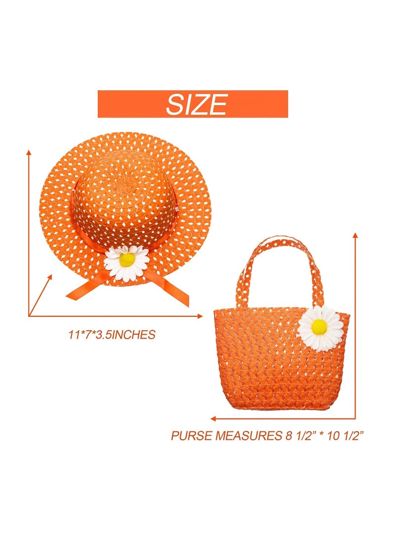 KASTWAVE 9 Pcs Girls Tea Party Set Includes 9 Purses and 9 Sunflower Hats, Girls Tea Party Dress Up Play Set for Little Girls Kids Children Playtime Birthdays Accessories  - Image 4