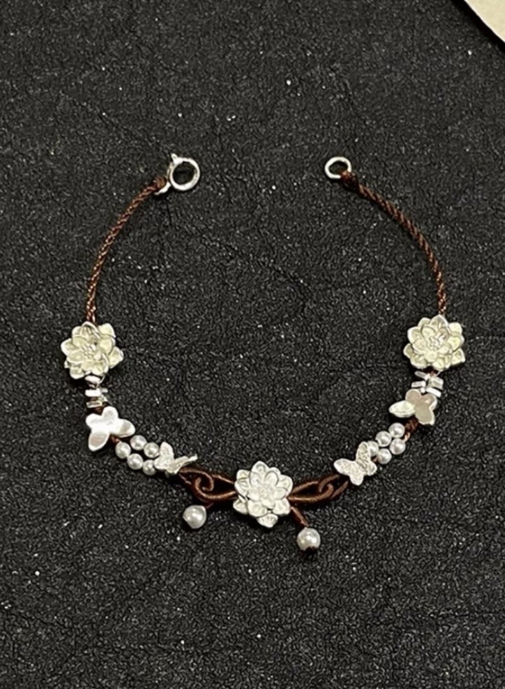 Zuyin Lotus Woven Rope Bracelet with New Chinese Unique Design Feeling Hand Rope 2024 New Light Luxury and Exquisite Handicrafts  - Image 4