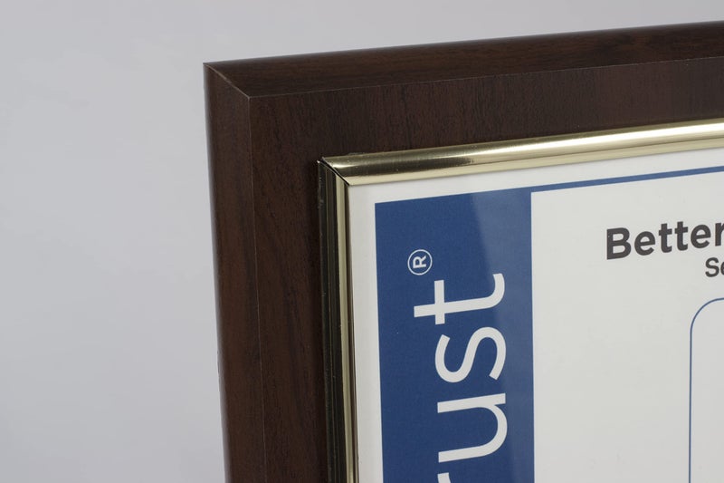 PlaqueMaker 10.5 x 13" Certificate Display Plaque - Offered in Coated Cherry Wood with an 8.5 x 11" Gold Frame - Slide in Your Diploma, Award Certificate, Award of Achievement, Class Photo, and More - Image 5