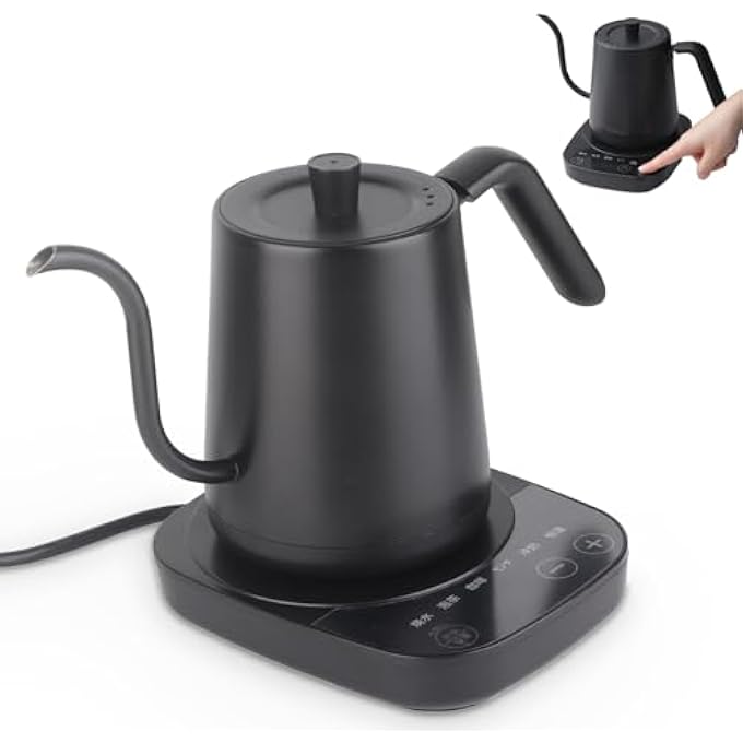 Jectse Smart Electric Gooseneck Kettle Temperature Control Quick Heating Stainless Steel Pour Over Tea Coffee Kettle Auto Shut Off Insulation Tea Pot - Image 1