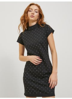 JJXX Women's Necked Black Color Party Dress 12246645  - Image 1
