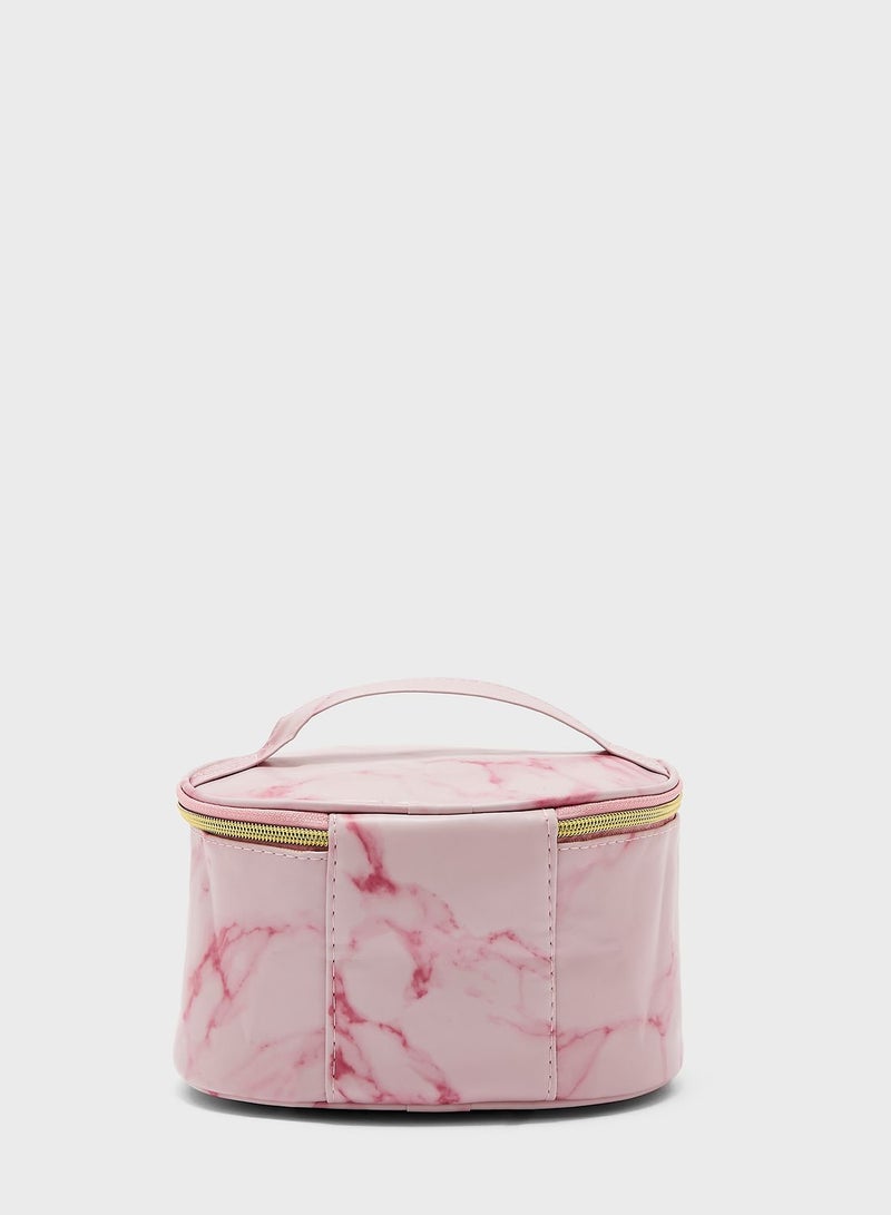 ELLA Marble Print Makeup Bags Set - Image 4