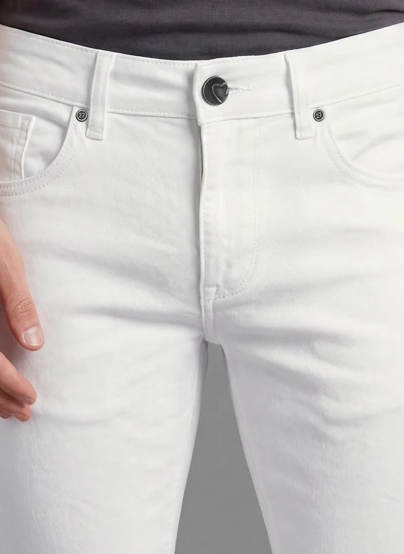 Being Human White Men Cropped Jeans for Men | Best Price UAE