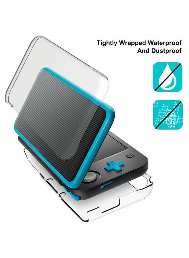 AFUNTA Hard Case for NEW Nintendo 2DS XL with 2 Packs Screen Protector, Anti-Scratch Crystal Clear Case, with 4 Pcs Tempered Glass Protective Films for Top and Bottom Screen - Image 2