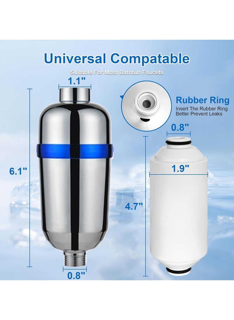 بركاته بركاته فلتر دش 20 مرحلة لرأس الدش لمياه الاستحمام ​الصلبة فلتر ​قابلتين للاستبدال لازالة فلوريد الكلور والكروم المصقو - Image 5