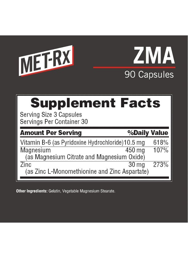 MET-Rx MET-Rx Nature's Bounty, ZMA, 90 Capsules  - Image 2