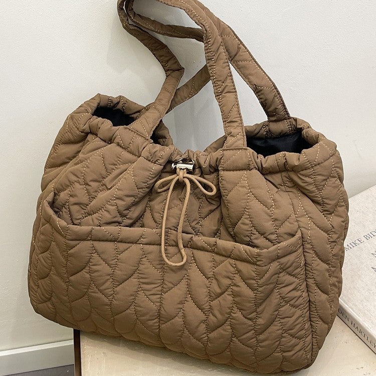 Ins Fashionable Large Capacity Tote Bag 2025 Spring New Arrival Korean Style Embroidered Rhombic Plaid Shoulder Bag High-End Sense - Image 4