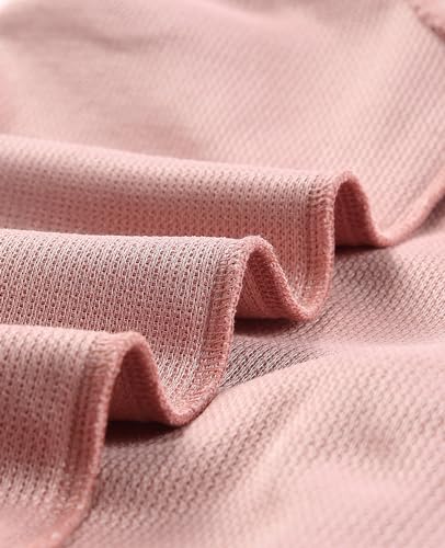 SELINK Womens Crewneck Oversized Corduroy Corded Sweatshirt Long Sleeve Casual Pullover Tops Pink-M - Image 4