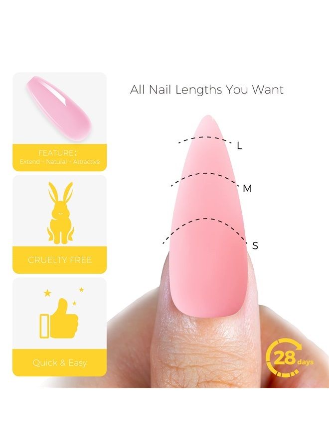 BURANO 5 in 1 Builder Base Gel 0.5 oz, Builder Gel for Nails Hard Gel Nail Extension Quick Building Gel, Builder Gel in a Bottle for Nail Pro & Beginner (HotPink) - Image 4