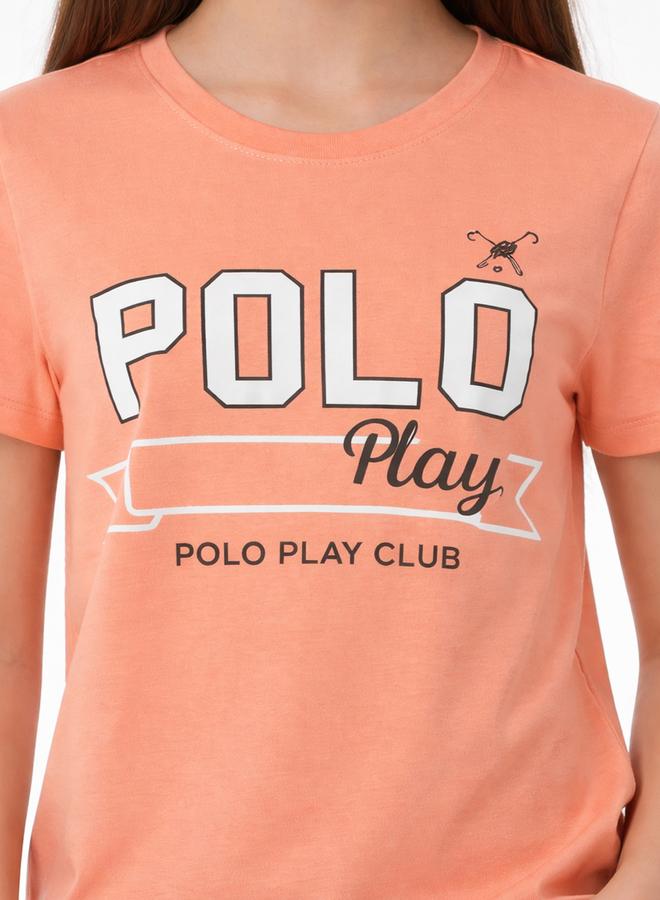 Polo Play Teen Girls Logo Print Cotton T-Shirt - Image 4