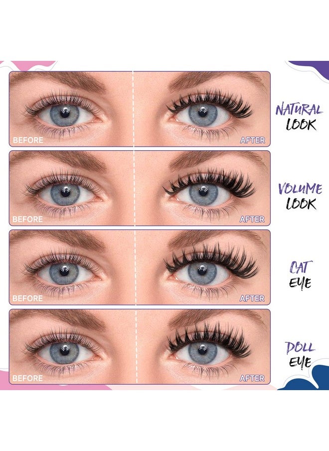 crislashes - Lash Clusters Diy Eyelash Extensions 96Pcs Eyelash Clusters Mix816Mm Wispy Cluster Lashes D Curl Soft Eye Lash Clusters Reusable Individual Lashes For Self Application (Wispy02816) - Image 1