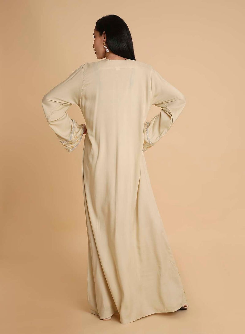 HANA & SARA Elegant and simple long arabic kaftan jalabiya dress - Image 2