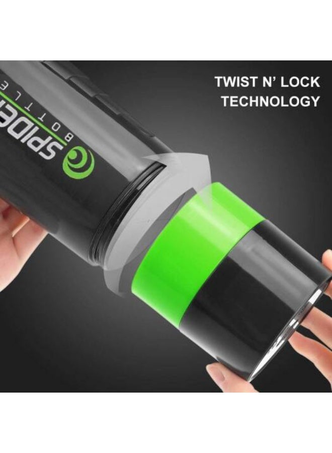 لورديكس زجاجة رج البروتين المحمولة - مصنوعة من مادة البولي بروبيلين المتينة، بتصميم مانع للانزلاق ومانع للتسرب مع مساحة تخزين ثلاثية الطبقات قابلة للفتح، للمكملات الغذائية والحبوب والميلك شيك، سعة 500 مل - مثالية لعشاق اللياقة البدنية في الصالات الرياضية والأنشطة الخارجية (ألوان متنوعة) - Image 3